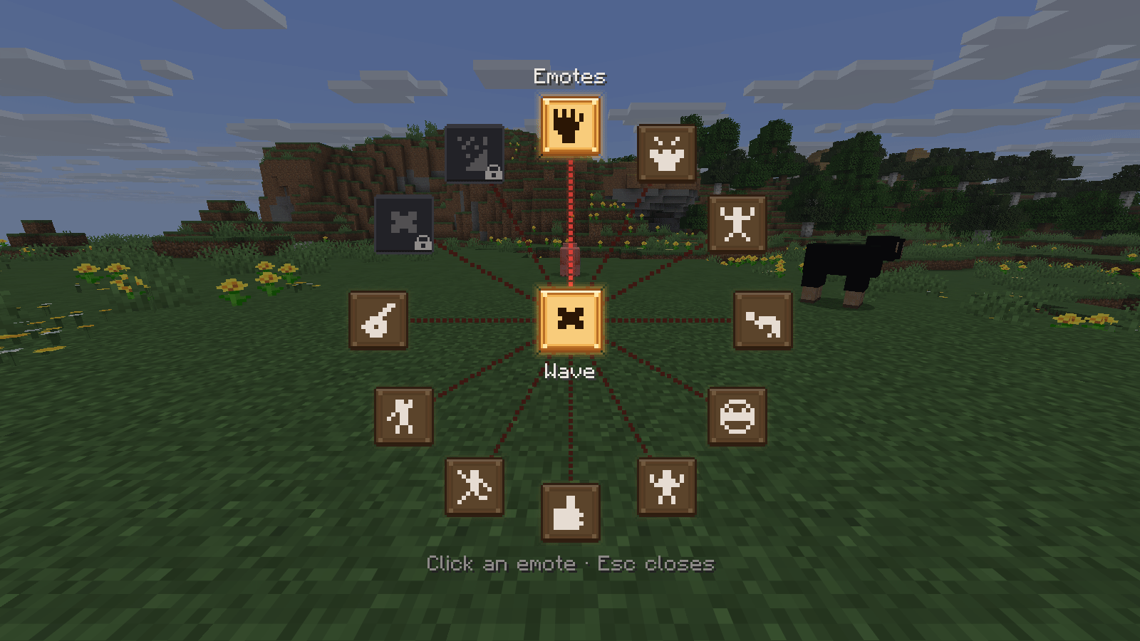 The emote wheel