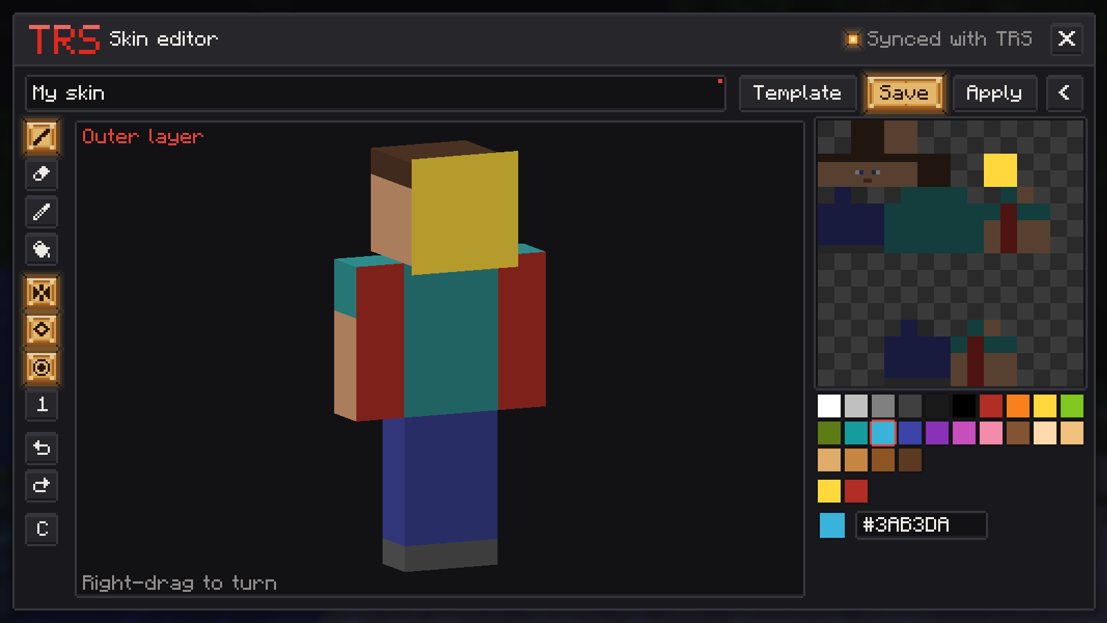 The skin editor