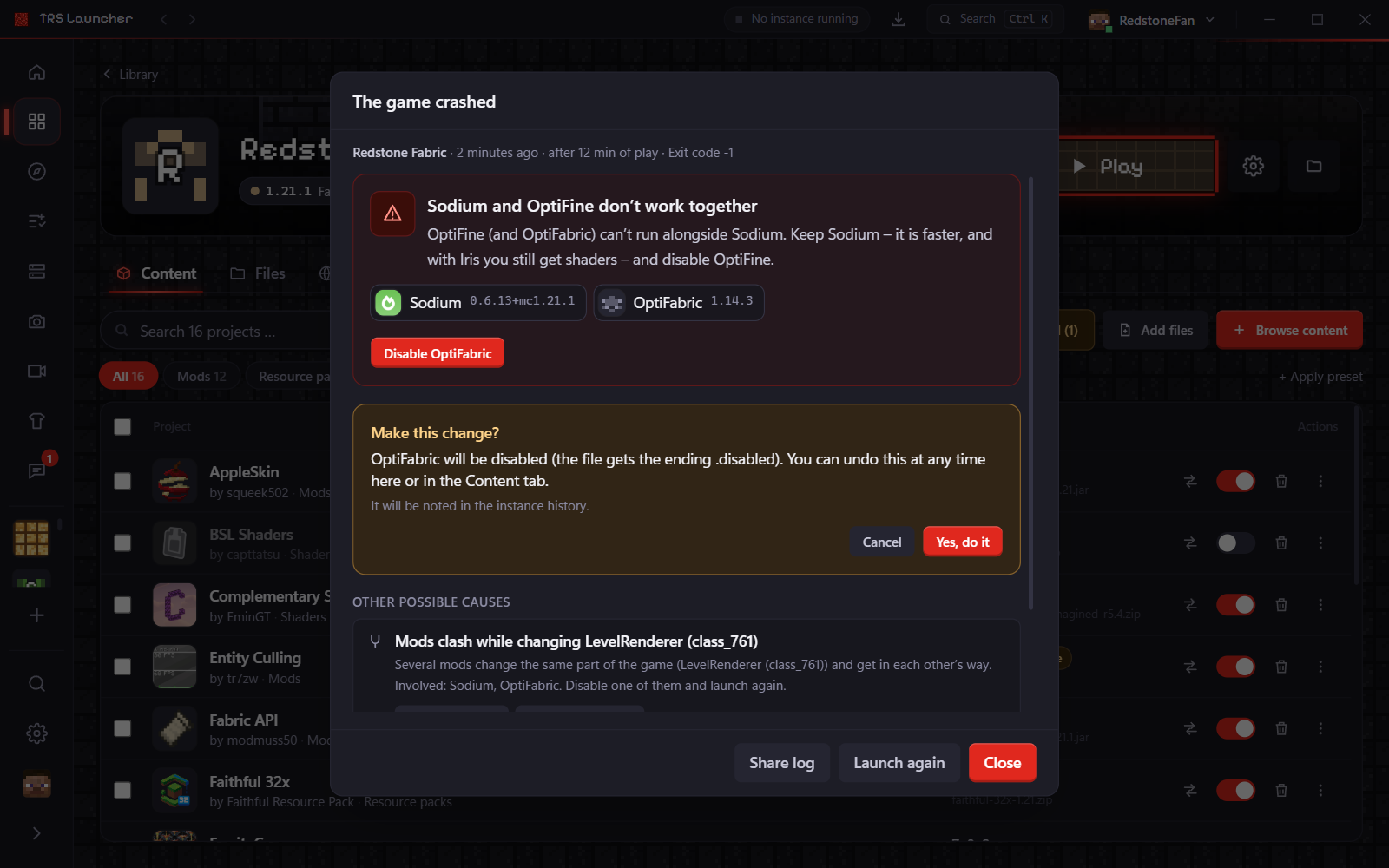 Confirming a fix