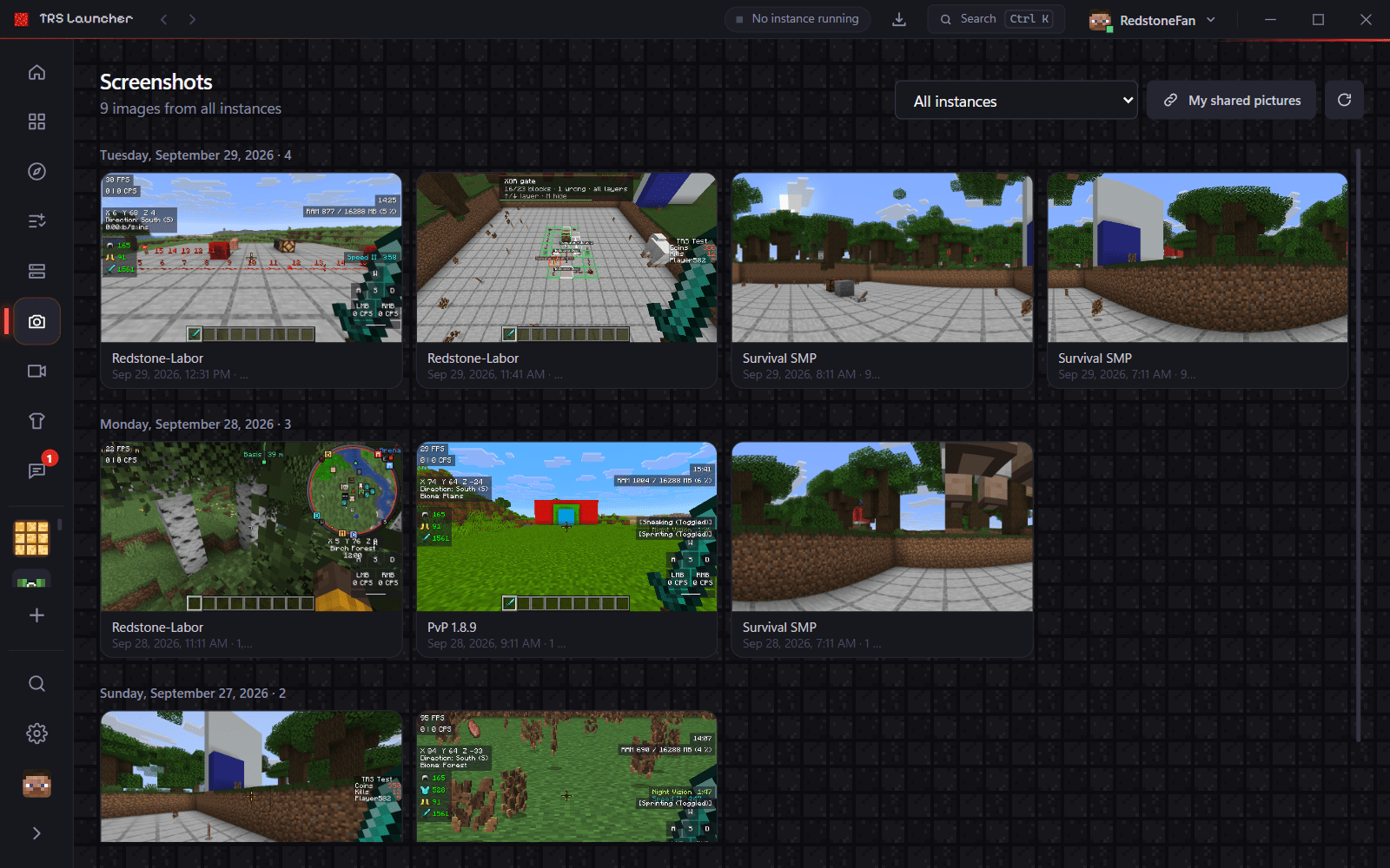 The screenshot gallery with all instances